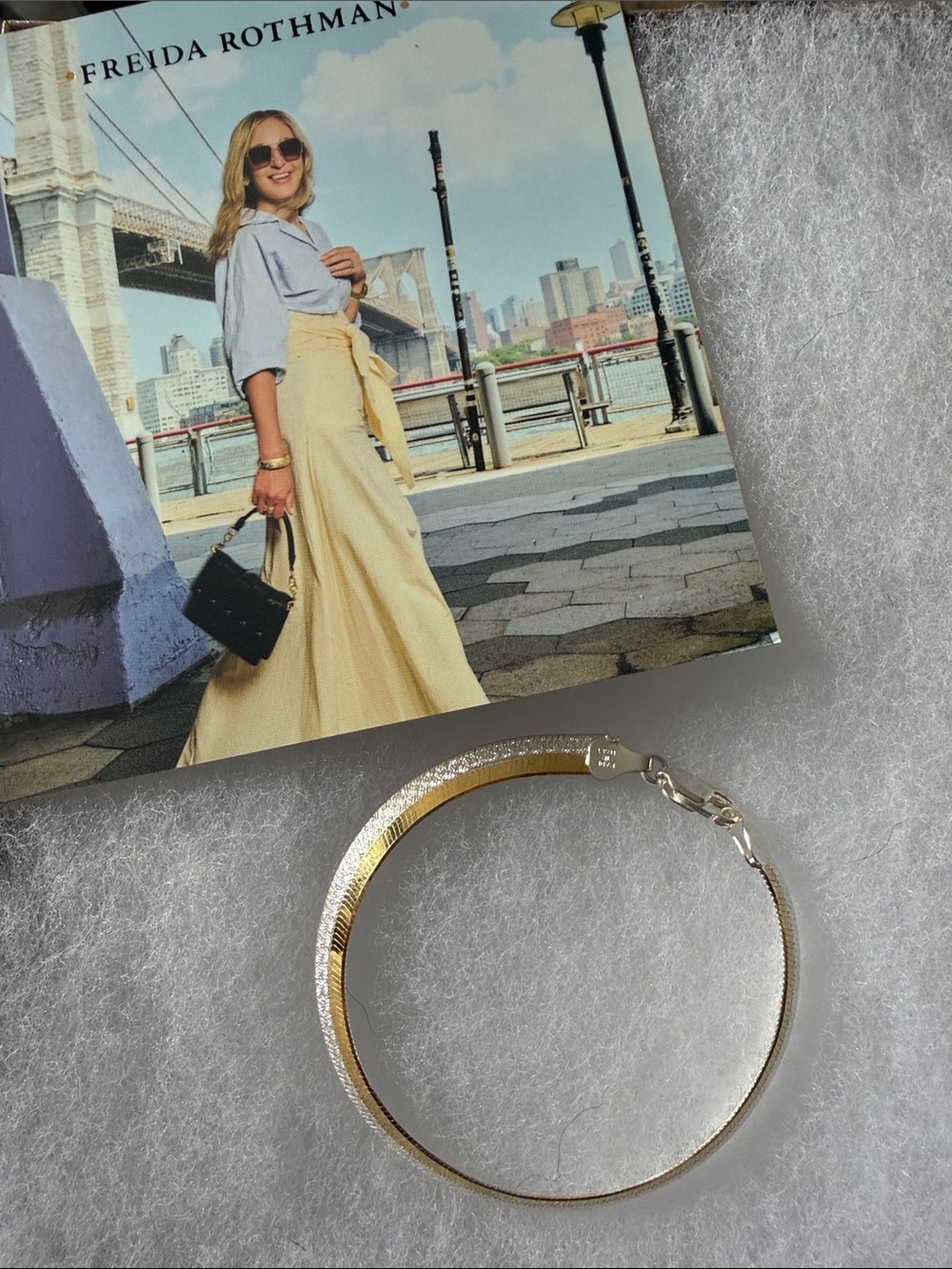 Freida Rothman Vault Sterling Silver & Gold-Plated Bracelet with Lobster Clasp